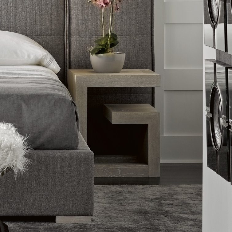 Quartz Modern Wood Bedside Table with 1 Drawer