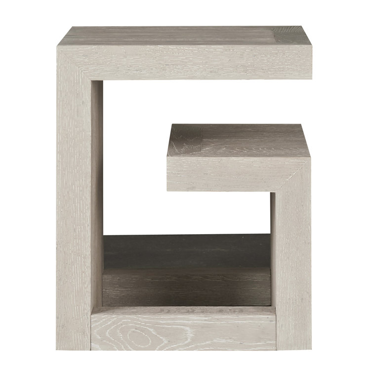 Quartz Modern Wood Bedside Table with 1 Drawer