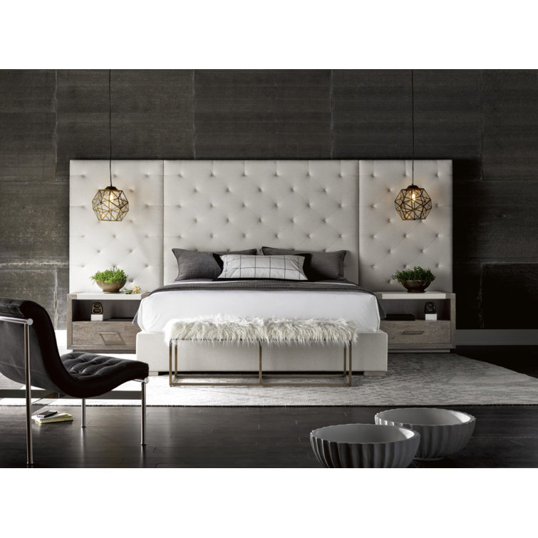 Sophisticated Gold and White 56" Glam Upholstered Bench