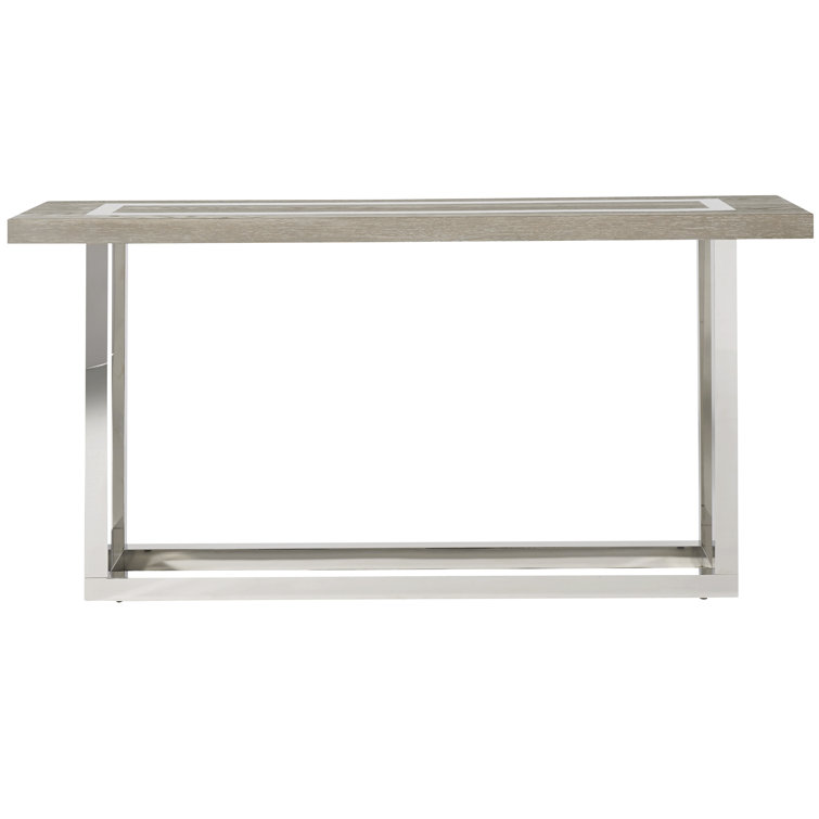 Wyatt 60'' Brown Wood and Metal Modern Console Table