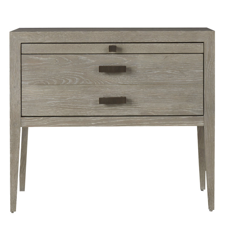 Modern Kennedy 2-Drawer Brown Nightstand - 32"W x 17"D x 28"H