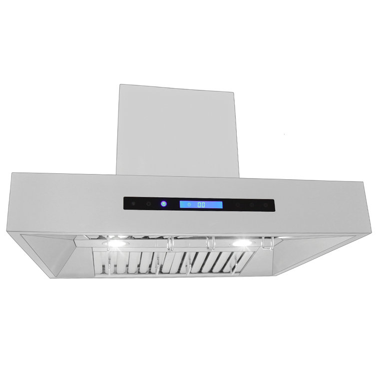 36" Stainless Steel Wall Mounted Range Hood with Electronic Controls