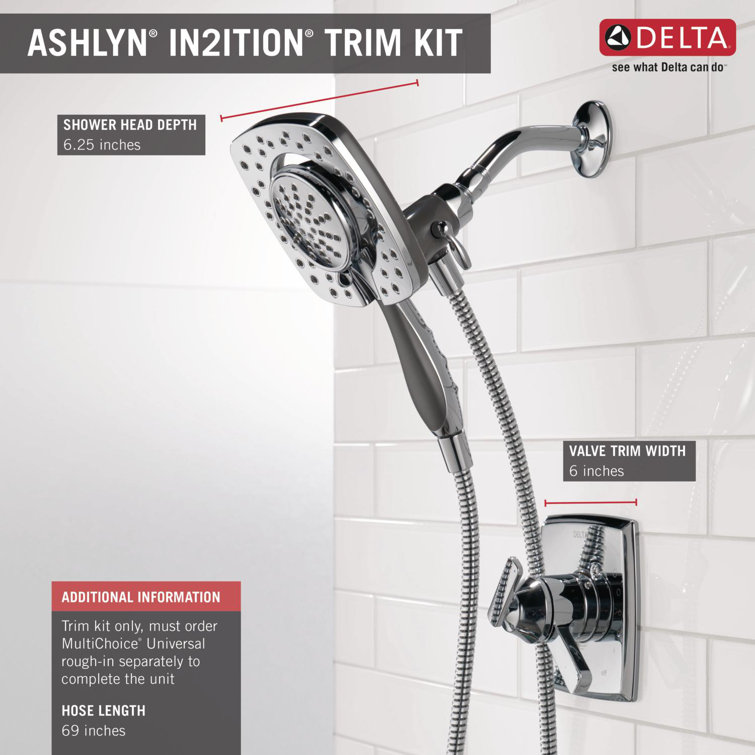 Chrome Dual-Function Handheld Shower Faucet Set with Pulse