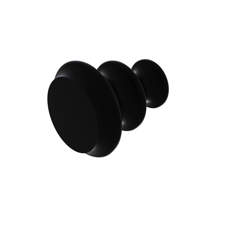 Matte Black Brass Modern Cabinet Knob