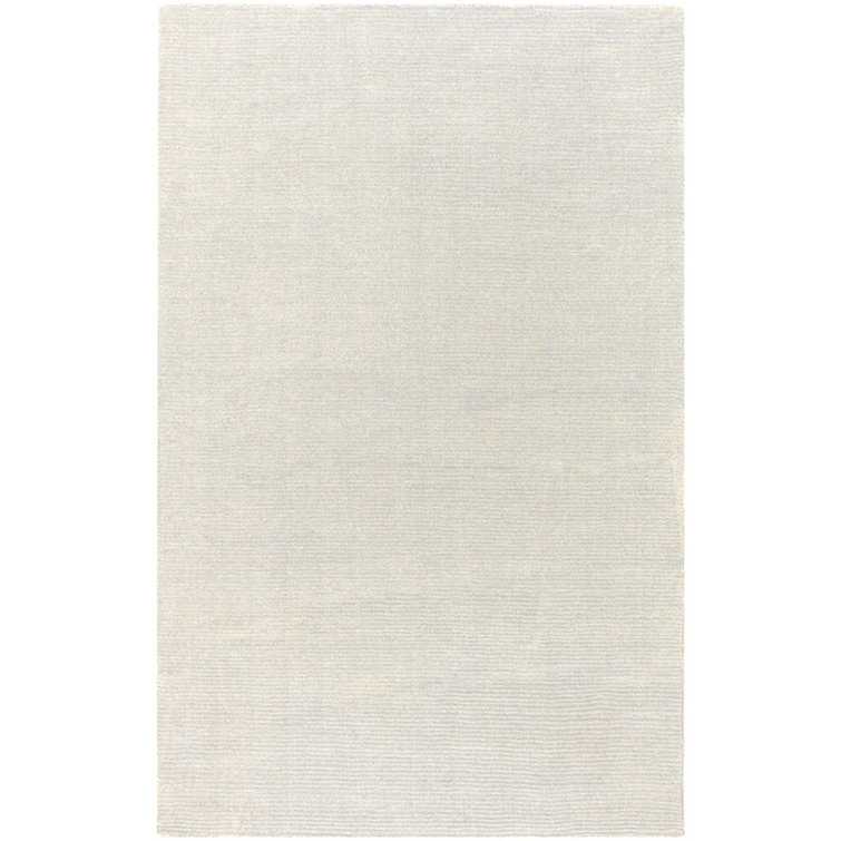 Ivory Wool Handmade Rectangular 6' x 9' Area Rug