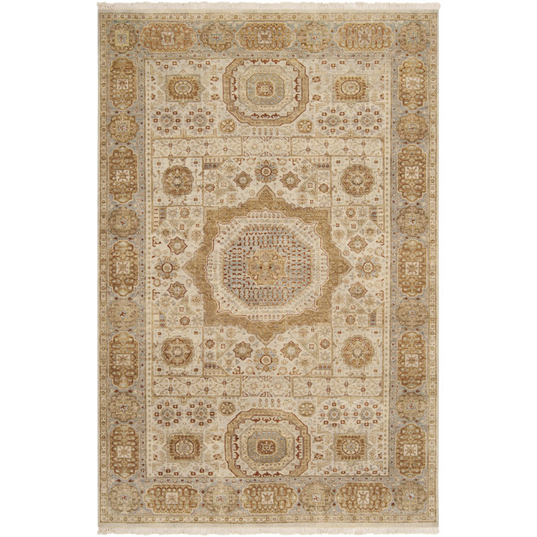 Handmade Gray Wool Rectangular Area Rug 5'6" x 8'6"