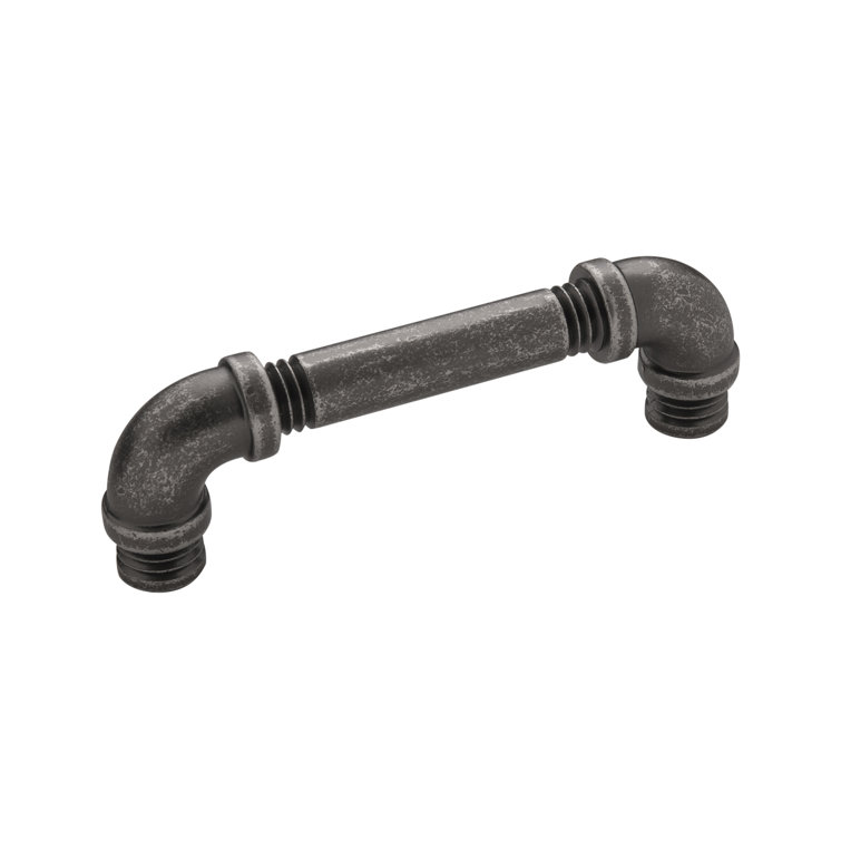 Black Nickel Industrial Bar Cabinet Pull with Mounting Hardware