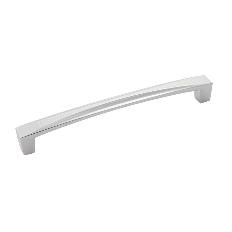 Crest Chrome Modern Bar Cabinet Pull with Mounting Hardware