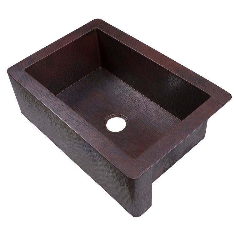 40'' Antique Copper Farmhouse Drop-In Sink