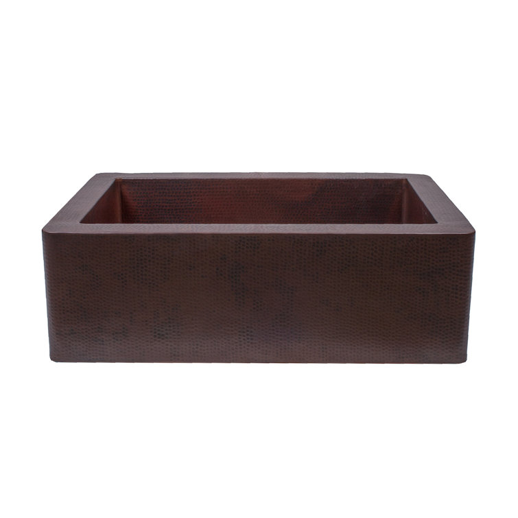 40'' Antique Copper Farmhouse Drop-In Sink
