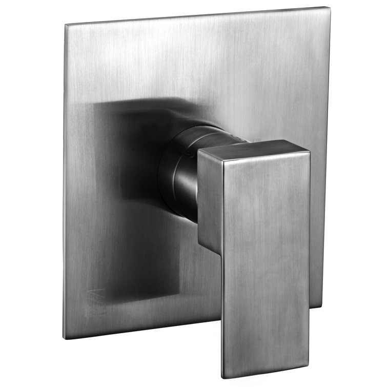 Brushed Nickel Modern Square Lever Shower Mixer