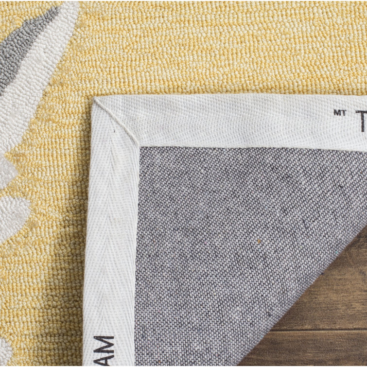 Handmade Duck's Egg Floral Synthetic 4' x 6' Rug
