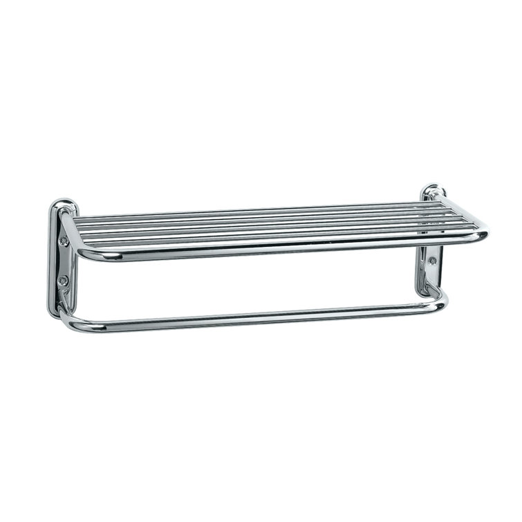 Polished Chrome Wall Mounted Solid Brass Towel Rack