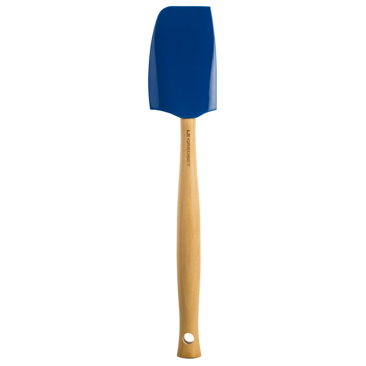 Marseille Blue Silicone and Wood Medium Spatula