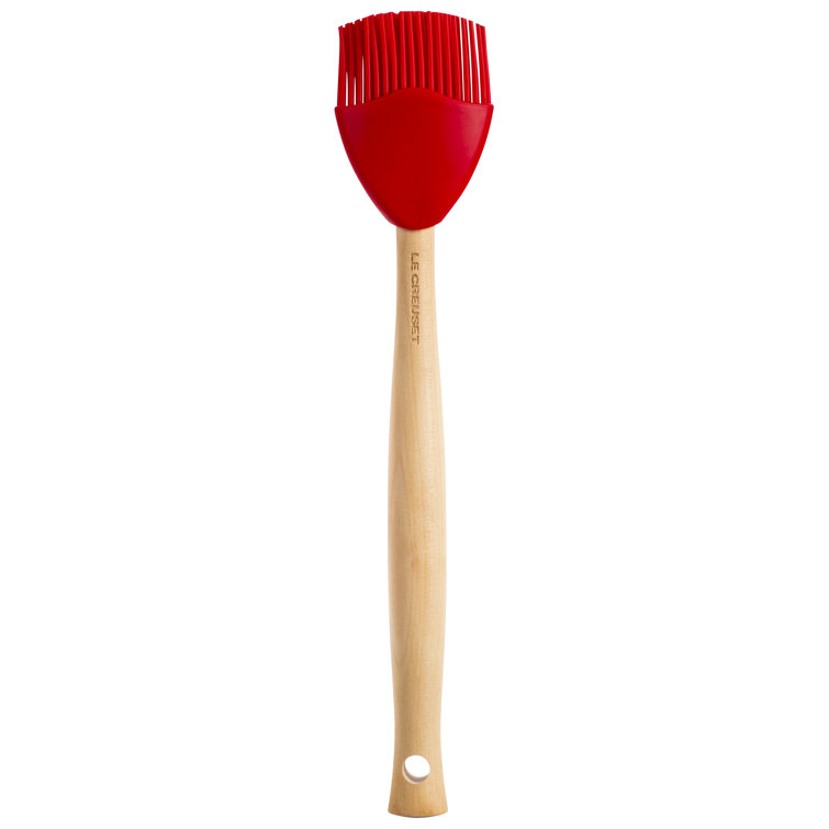Cerise Silicone and Wood Basting Brush