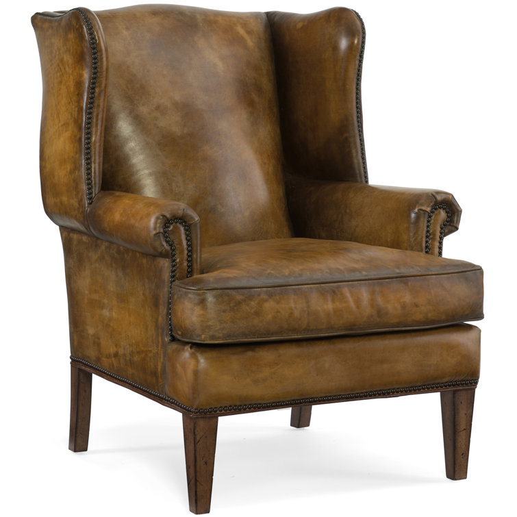 Blakeley Caramel Leather Traditional Club Chair