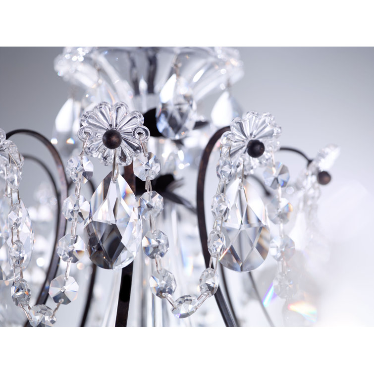 Heirloom Bronze 13-Light Beaded Chandelier with Clear Crystal