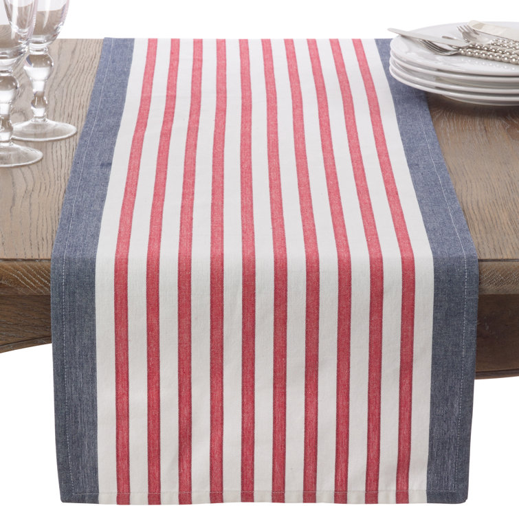 Red White and Blue Cotton Patriotic Table Runner