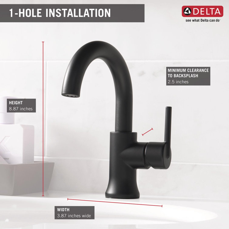 Elegant Modern Bronze Single Hole Bathroom Faucet with ADA Compliance