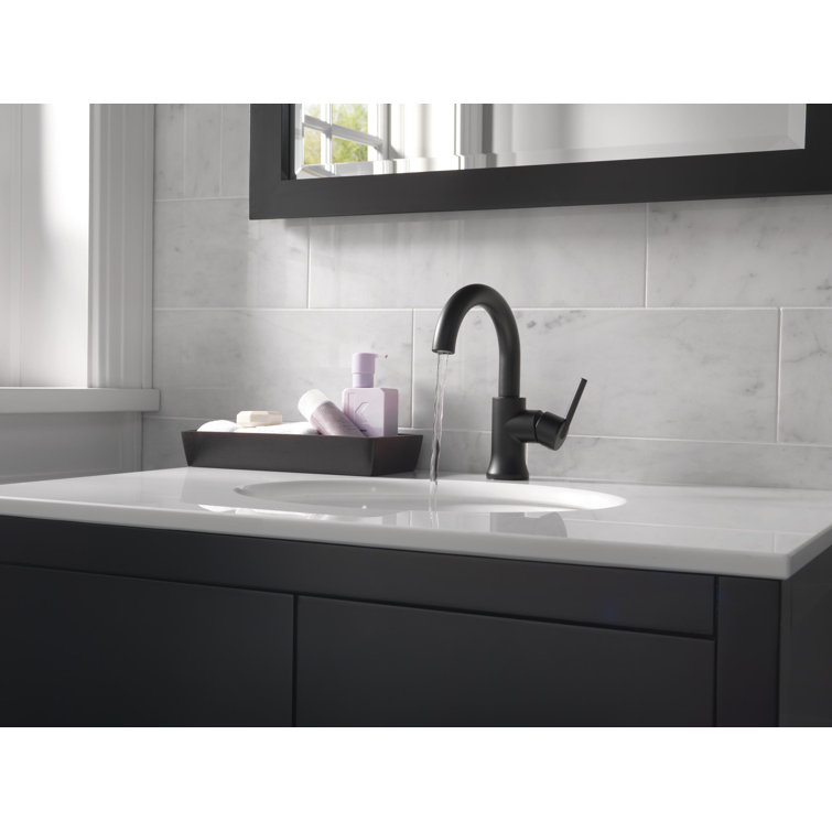 Elegant Modern Bronze Single Hole Bathroom Faucet with ADA Compliance