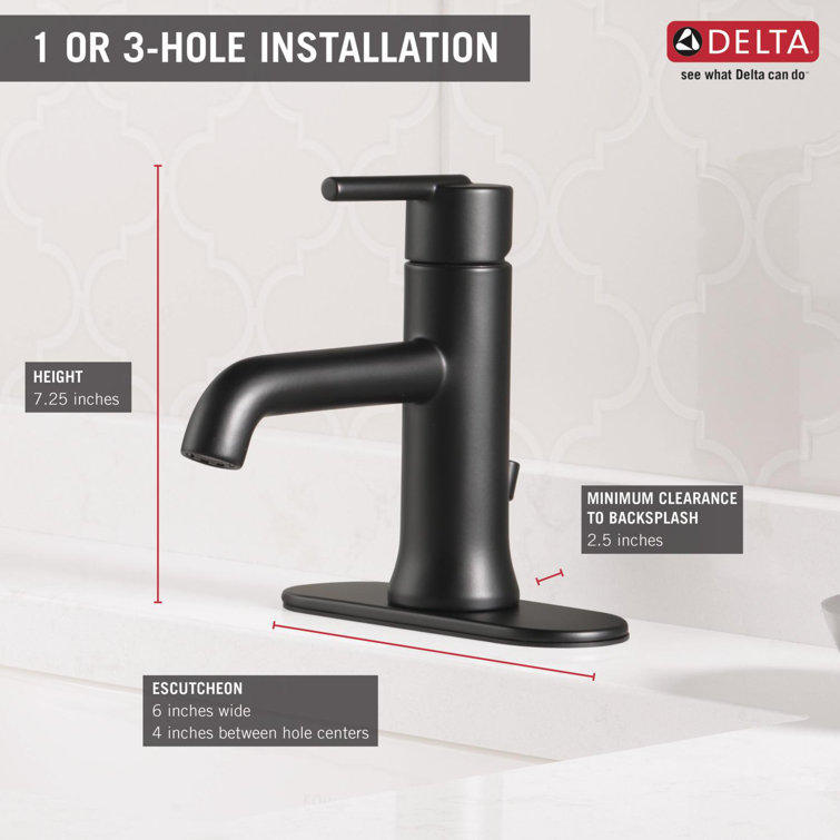 Sleek Matte Black Single-Handle Euro Motion Bathroom Faucet