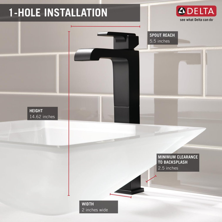Modern Stainless Steel Single Hole Vessel Bathroom Faucet