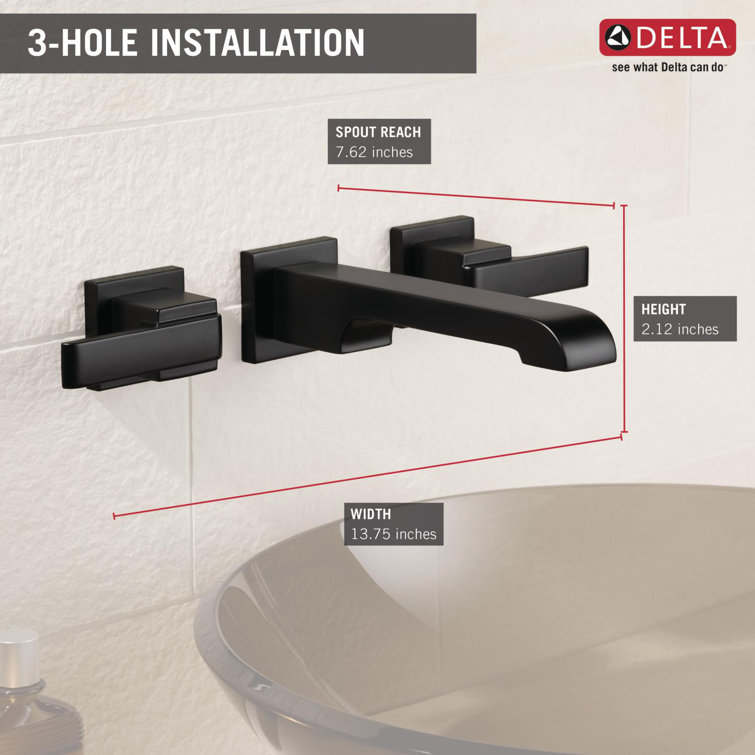 Sleek Modern Stainless Steel 13'' Wall Mounted Bathroom Faucet