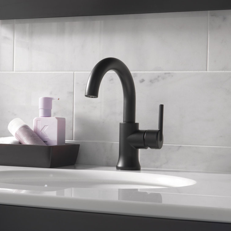 Elegant Modern Bronze Single Hole Bathroom Faucet with ADA Compliance