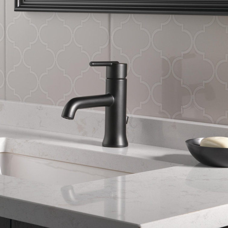 Sleek Matte Black Single-Handle Euro Motion Bathroom Faucet