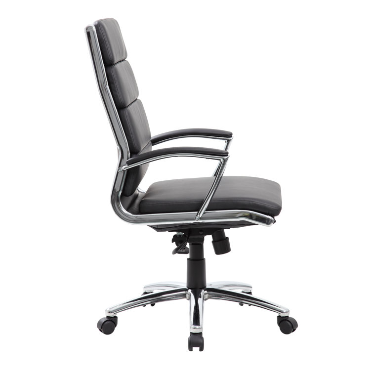 Black High-Back Leather Executive Swivel Office Chair
