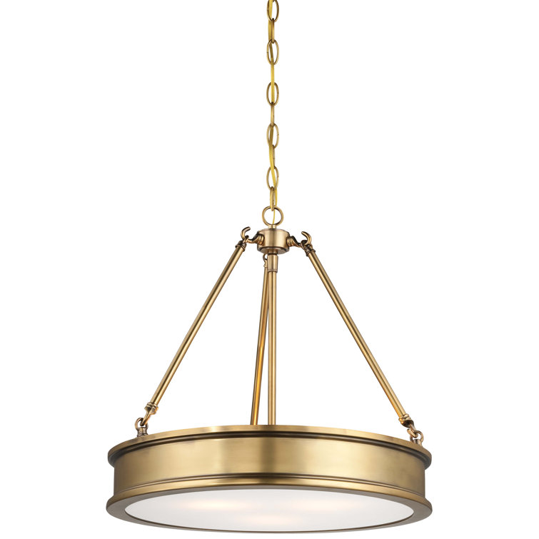 Harbour Point 19" Liberty Gold Maritime-Inspired Pendant Light