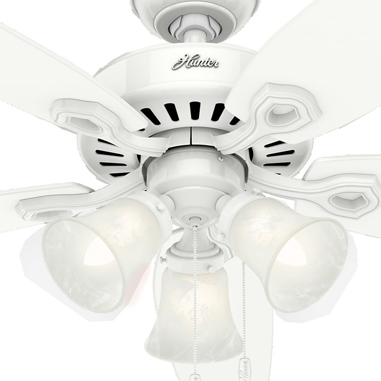52" Snow White MDF Ceiling Fan with LED Lights