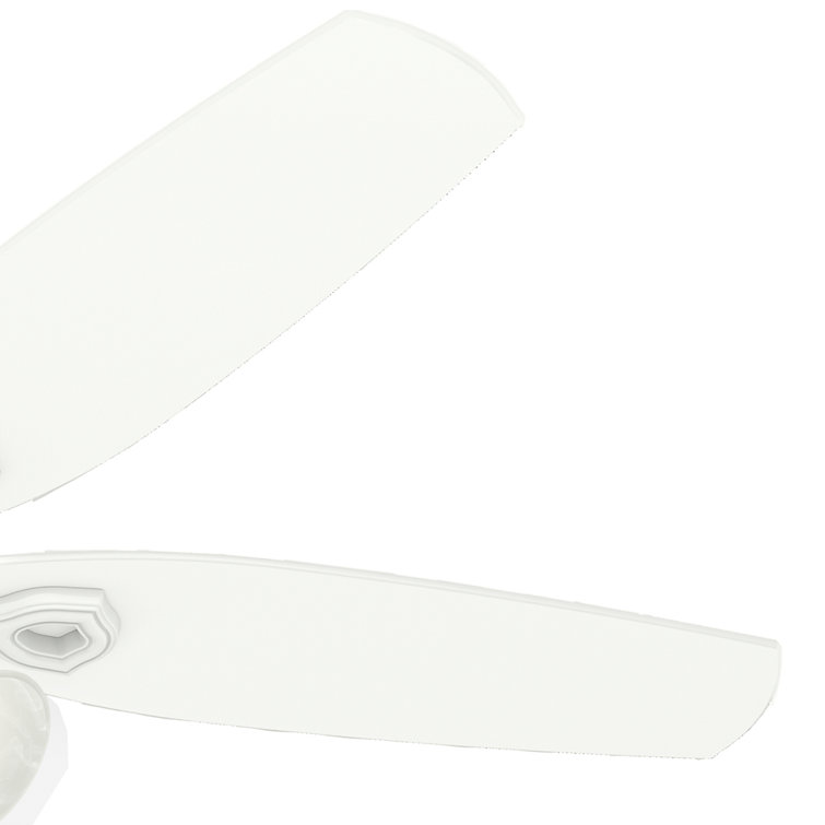 52" Snow White MDF Ceiling Fan with LED Lights