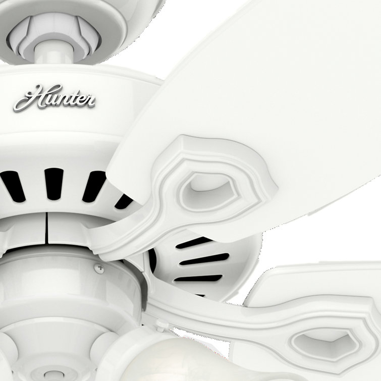 52" Snow White MDF Ceiling Fan with LED Lights