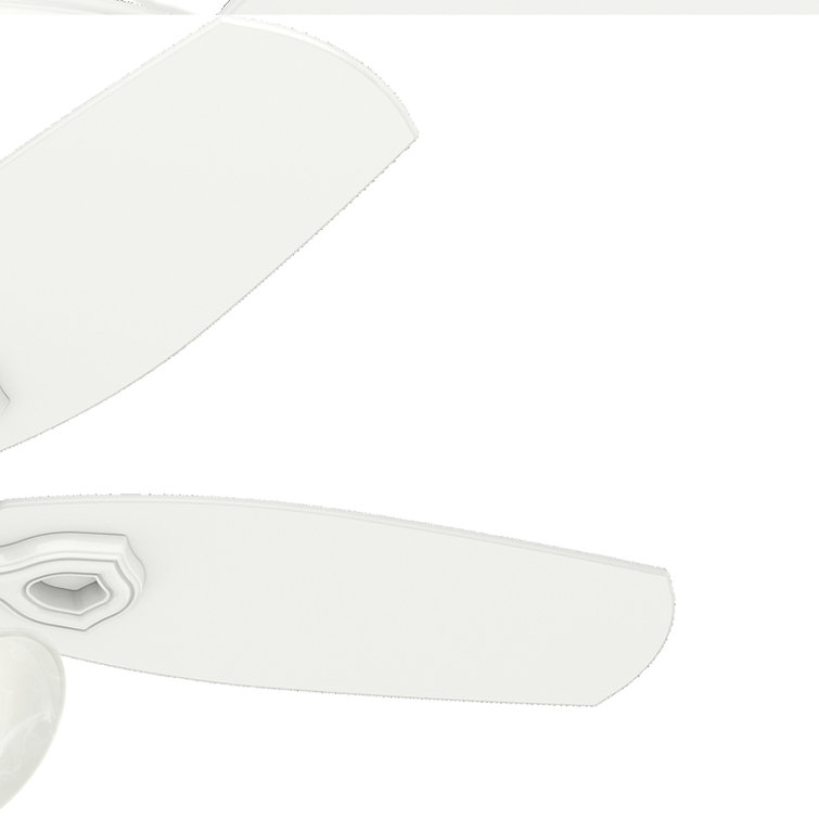 42" Snow White Low Profile Ceiling Fan with Light Kit