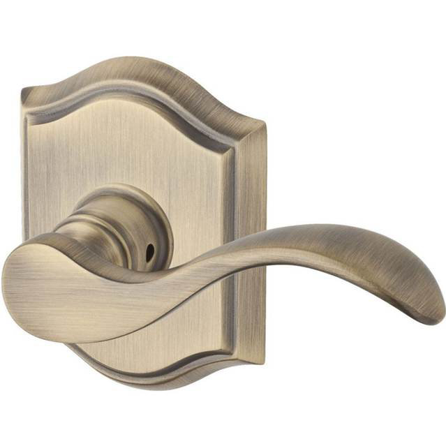 Polished Brass Traditional Curved Dummy Door Lever