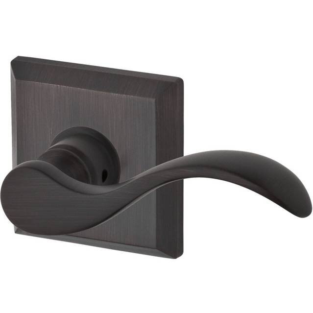 Venetian Bronze Solid Single Dummy Door Lever with Square Rose