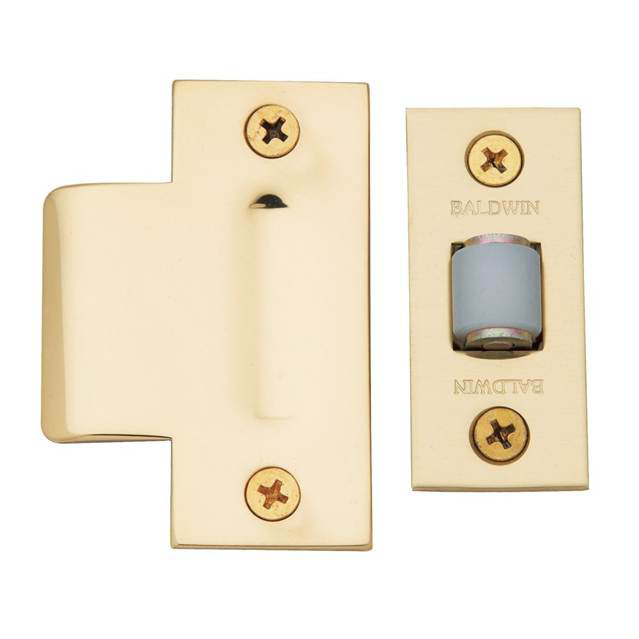Satin Brass Adjustable Roller Catch with Nylon Roller