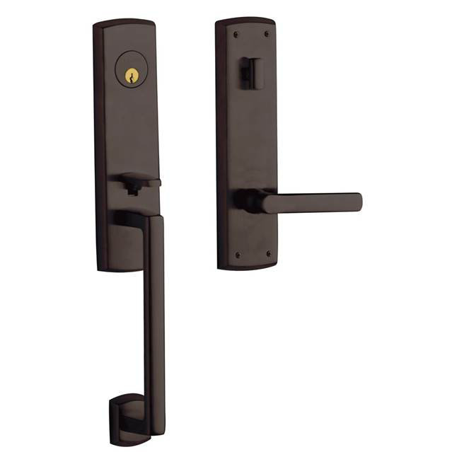 Venetian Bronze Solid Brass Modern Dummy Handleset with Lever