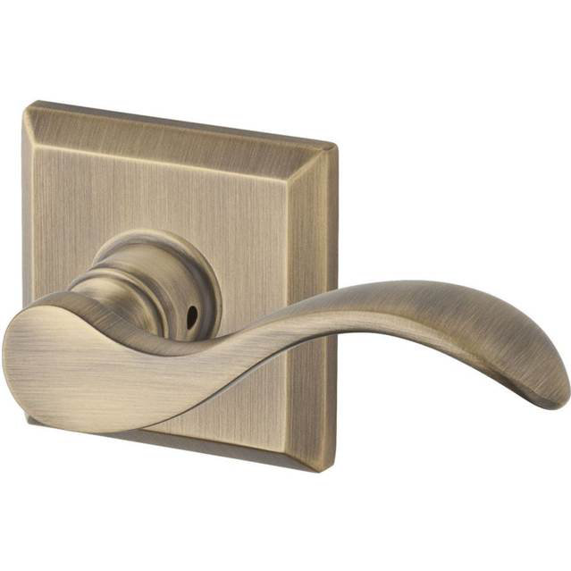 Venetian Bronze Solid Single Dummy Door Lever with Square Rose