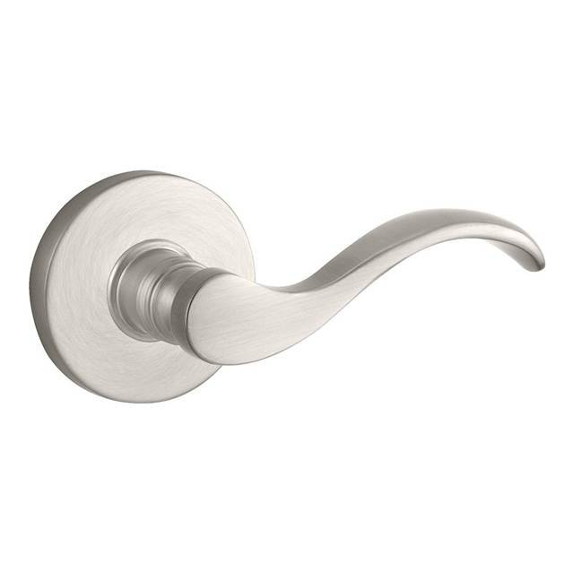 Satin Nickel Wave Lever Interior Door Handle with Round Rose