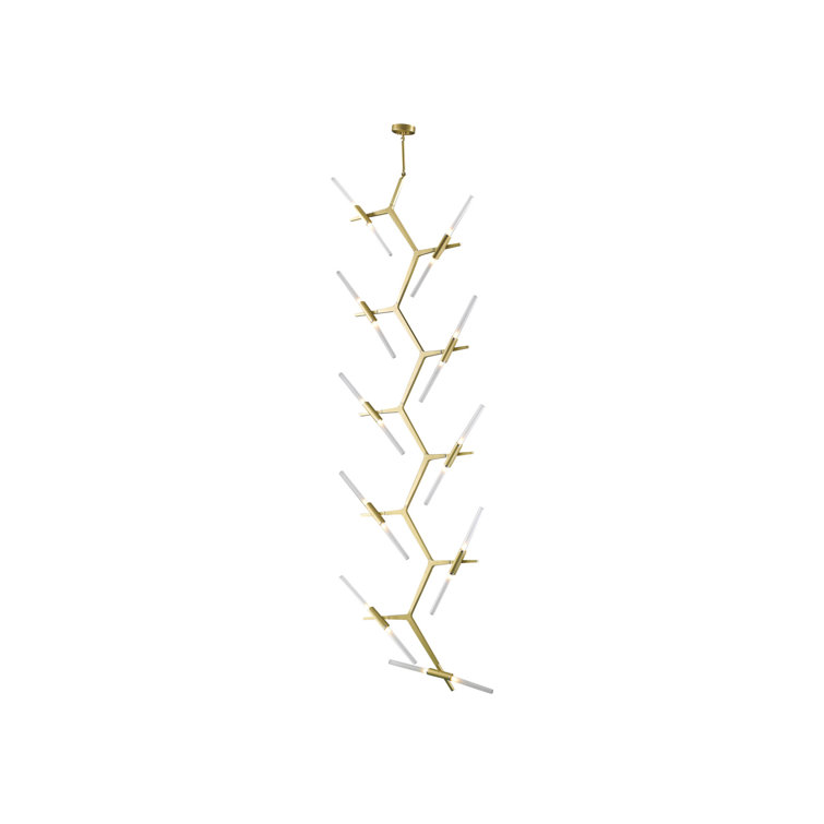 San Vicente 20-Light Brushed Brass LED Chandelier