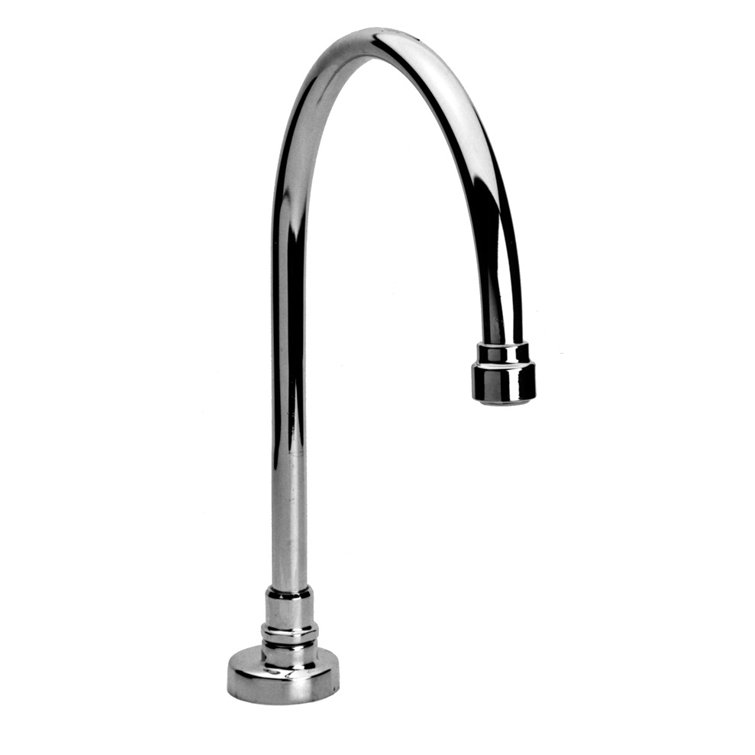 Elegant Polished Chrome Gooseneck Deck-Mounted Bathroom Faucet