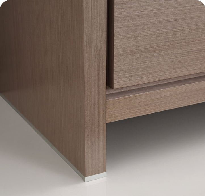 Gray Oak 48" Double Sink Freestanding Vanity Set with Mirror