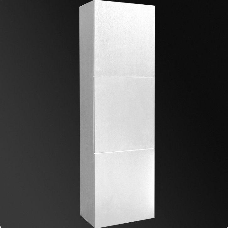 Modern White Wall-Mount Bathroom Linen Cabinet with 3 Doors