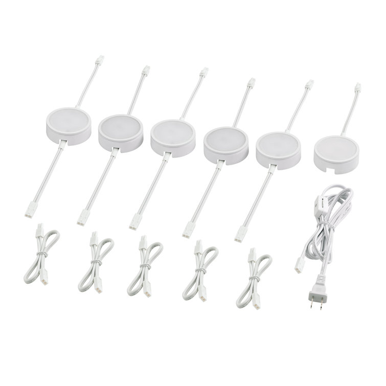 White LED Under Cabinet Puck Light Set
