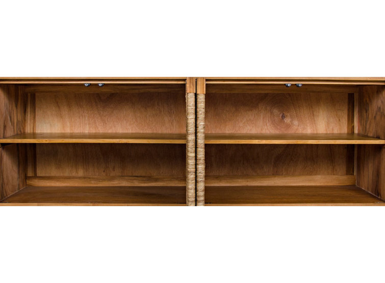 Sian Rush Seagrass and Teak Sideboard - Natural Finish