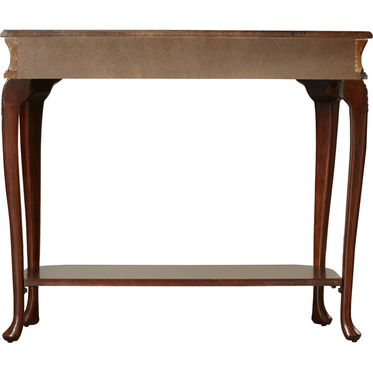 Plantation Cherry Demilune Console Table with Storage