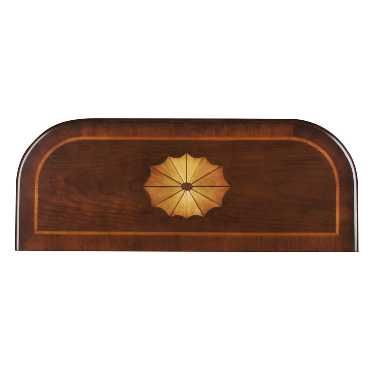 Plantation Cherry Demilune Console Table with Storage