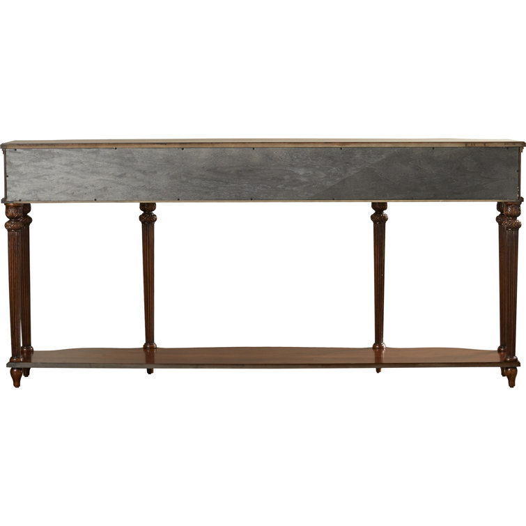 Vintage Oak 72" Console Table with Storage